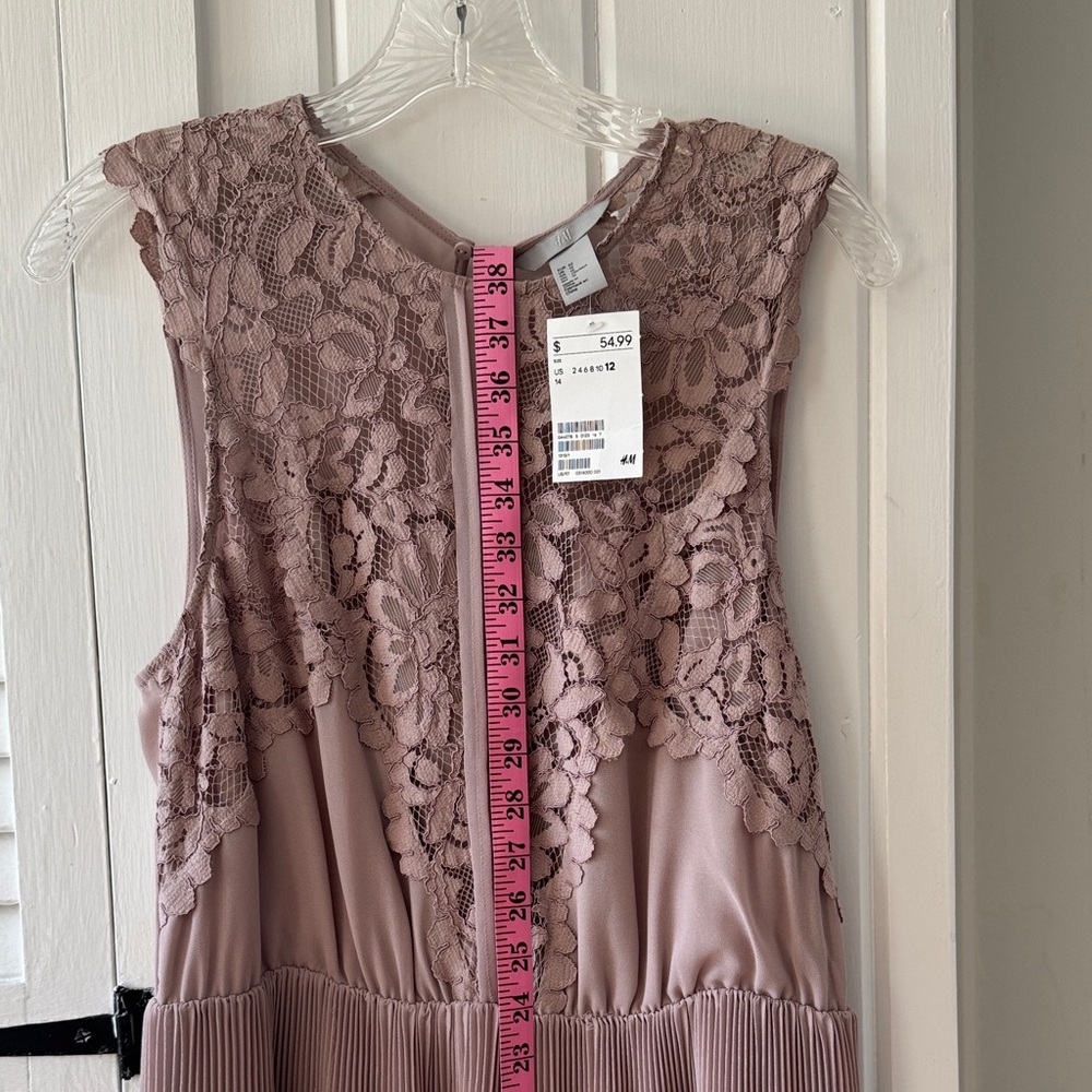 H&M Lace Dress in Dusty Pink